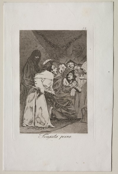 Caprichos: Spolkněte to, Pse! od Francisco de Goya