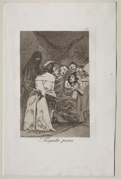 Caprichos: Spolkněte to, Pse!. od Francisco de Goya