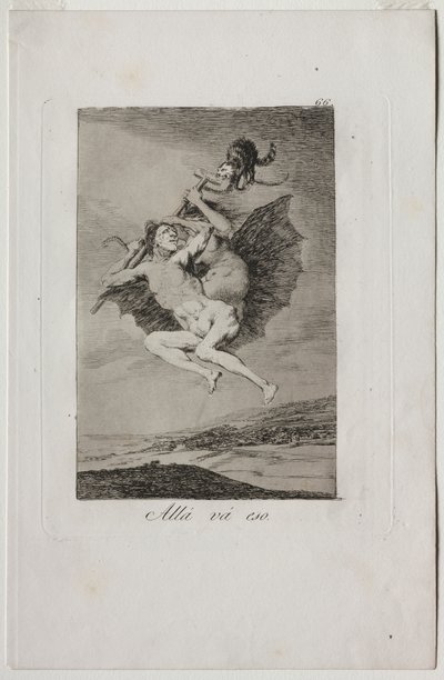 Caprichos: Už to jde. od Francisco de Goya