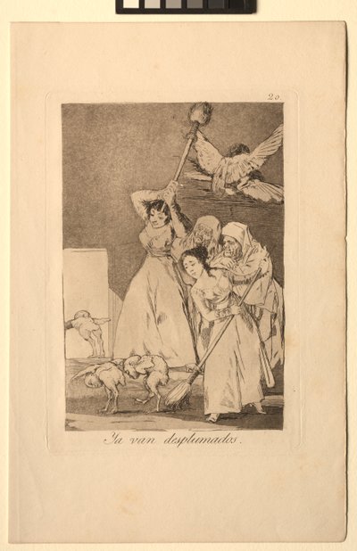Caprichos: There They Go Drucked t. j. rouno. od Francisco de Goya