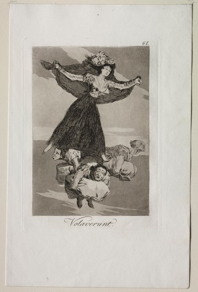 Caprichos: Uletěli. od Francisco de Goya