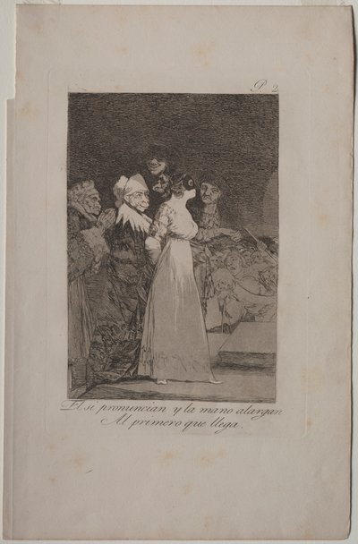 Caprichos: Říkají ano a podávají ruku prvnímu příchozímu. od Francisco de Goya