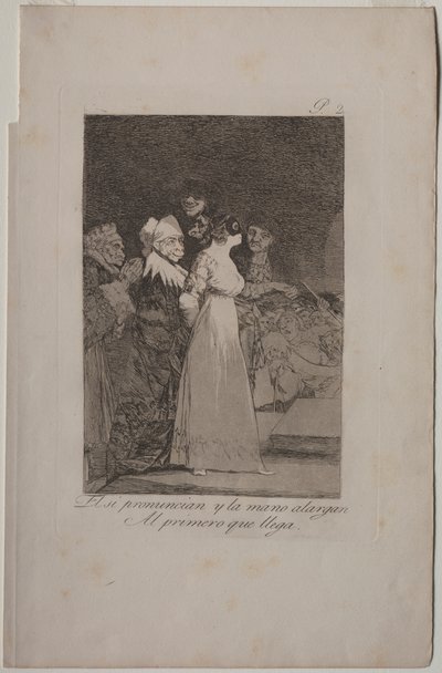Caprichos: Řeknou „ano“ a podají ruku prvnímu příchozímu. od Francisco de Goya