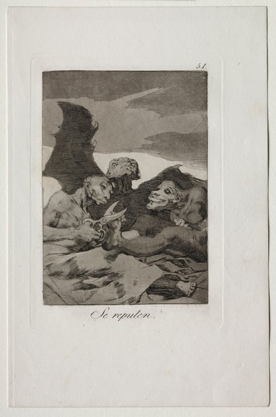 Caprichos: Oni se smrkají od Francisco de Goya