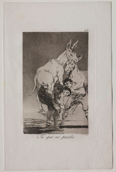 Caprichos: Ty, který nemůžeš. od Francisco de Goya