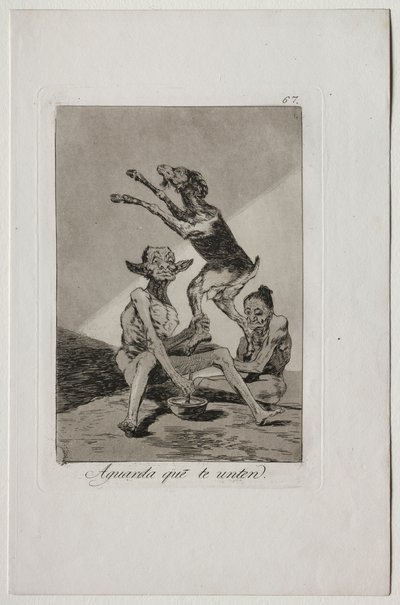 Caprichos: Počkejte, až budete pomazáni od Francisco de Goya