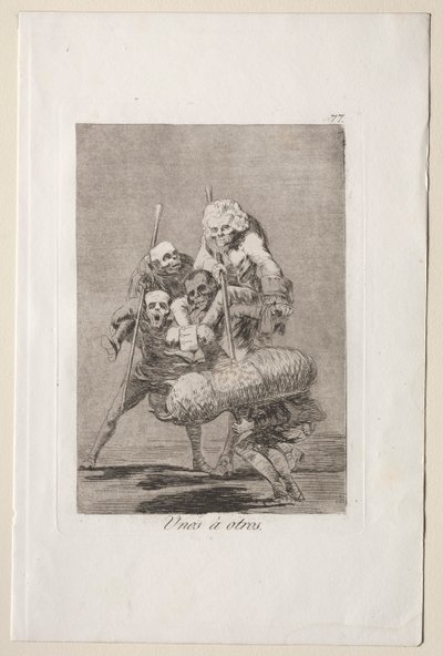 Caprichos: Co jeden dělá druhému. od Francisco de Goya