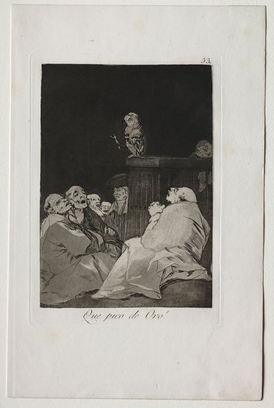 Caprichos: Jaký zlatý zobák! od Francisco de Goya