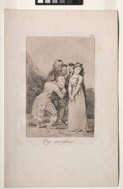 Caprichos: Jaká oběť! od Francisco de Goya