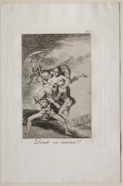 Caprichos: Kam jde matka? od Francisco de Goya