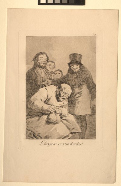 Caprichos: Proč je skrývat. od Francisco de Goya