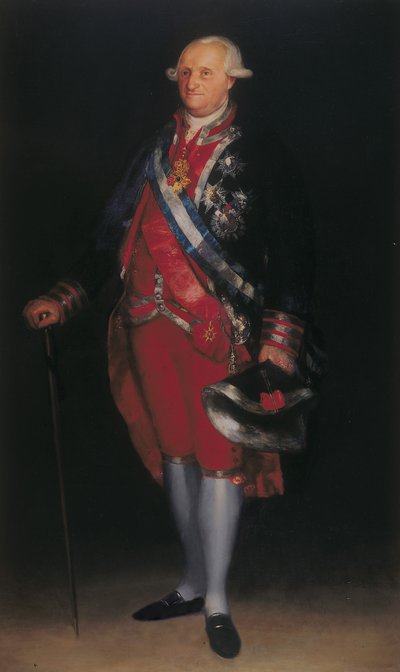 Karel IV v uniformě plukovníka Guardias de Corps, 1800 od Francisco de Goya