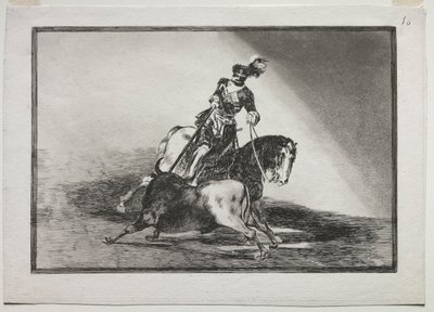 Karel V. Kopí býka v ringu ve Valladolidu od Francisco de Goya