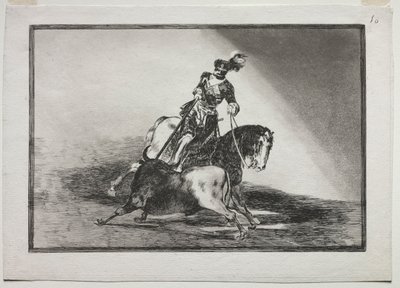 Karel V. Kopí býka v ringu ve Valladolidu, 1815-1816. od Francisco de Goya