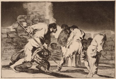 Kruté bláznovství (Krutý Disparate), ze série Los Disparates od Francisco de Goya