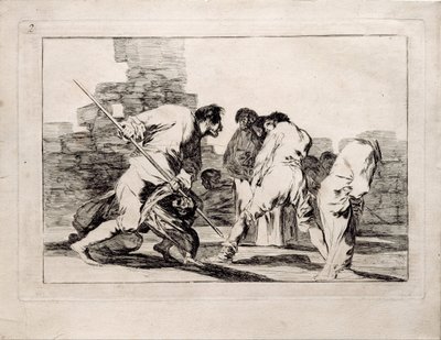 Cruel Folly ze série Los Disparates Follies, 1815-1819 od Francisco de Goya