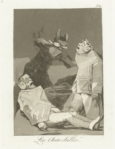 činčil Činčily (název na objektu) Los Caprichos (název série) od Francisco de Goya