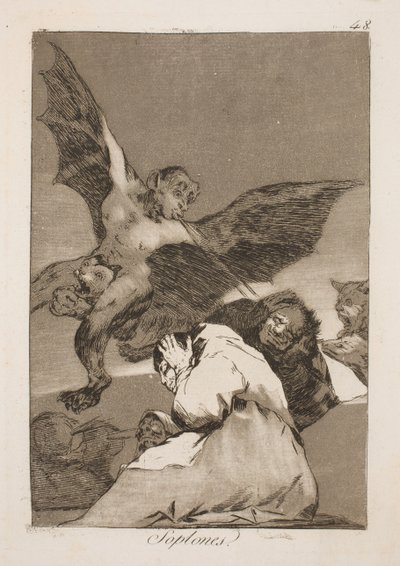 Foukají do uší od Francisco de Goya