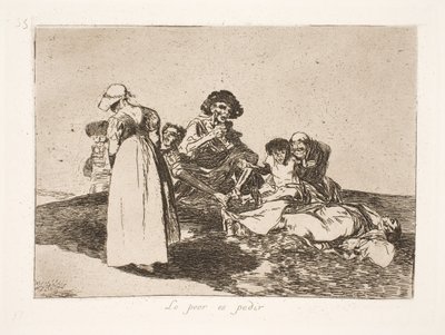 Nejhorší je, že musíš prosit (55) od Francisco de Goya