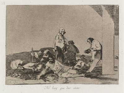 Válečné katastrofy: Pl. 58, Nemá cenu křičet, 1810-1813. od Francisco de Goya