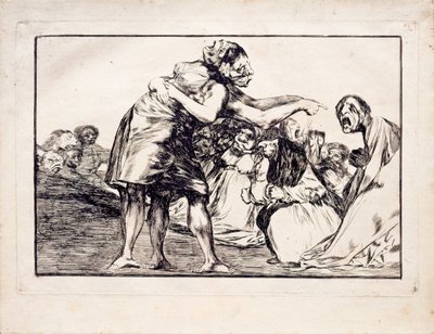 Disorderly Folly ze série Los Disparates Follies, 1815-1819 od Francisco de Goya