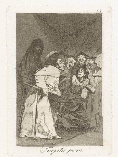 vlaštovka, pes Tragala perro Los Caprichos (název série) od Francisco de Goya