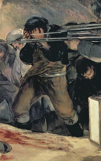 Poprava obránců Madridu, 3. května 1808, 1814 olej na plátně detail z 507 od Francisco de Goya