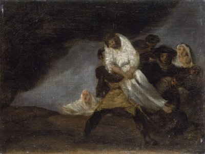 F.de Goya, Oběšený mnich / Obraz od Francisco de Goya