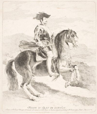 Filip IV., španělský král, na koni od Francisco de Goya