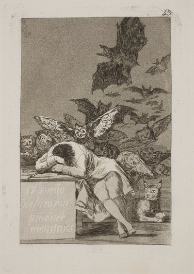 Spánek rozumu plodí monstra od Francisco de Goya