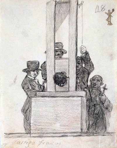 Francouzský trest, mezi 1824 a 1828. od Francisco de Goya