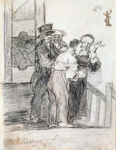 Francouzský trest, mezi 1824 a 1828. od Francisco de Goya