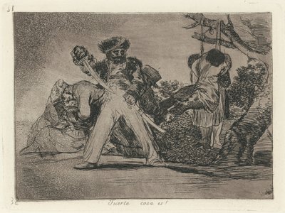 Silná věc je! (To je Těžké!) od Francisco de Goya