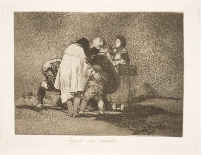 Zemřel, aniž by mu kdokoli mohl pomoci (53) od Francisco de Goya