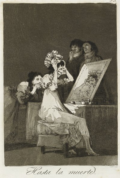 Hasta la muerte, 1799 (lept, suchá jehla a akvatinta) od Francisco de Goya