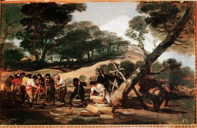 Nelegální rostlina střelného prachu (olej na plátně od Francisco de Goya