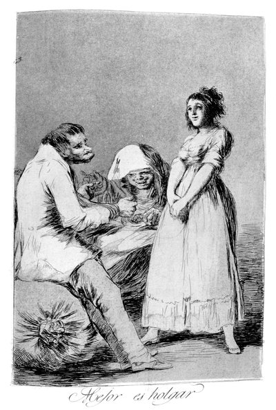 Je lepší být líný, 1799 od Francisco de Goya