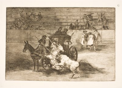 Bitva z koňského povozu taženého dvěma osly od Francisco de Goya