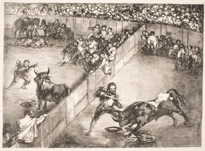 "La Division de la Place" [Býčí zápas v rozdělené aréně] od Francisco de Goya