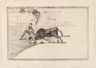 Nešťastná smrt Pepe Illo na Plaza de Madrid (Nešťastná smrt Pepe Illo v ringu v Madridu) od Francisco de Goya