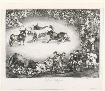 [Býci z Bordeaux: Španělská zábava] od Francisco de Goya