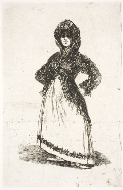 Maja, stojící od Francisco de Goya