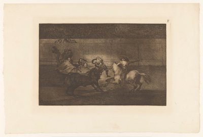 Muž nabodnutý na býčí roh Mort de Pepe Illo Býčí zápasy (název série) La Taureaumachie (název série) La Tauromaquia (název série) od Francisco de Goya