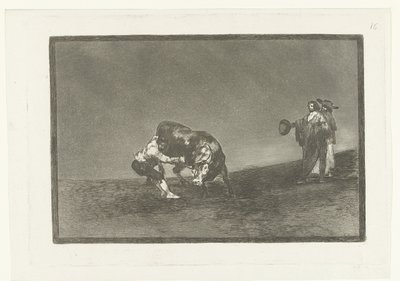 Martincho popadne býka za roh El mismo vuelco en toro en la plaza de Madrid Býčí zápasy (název seriálu) La Tauromaquia (název série) od Francisco de Goya