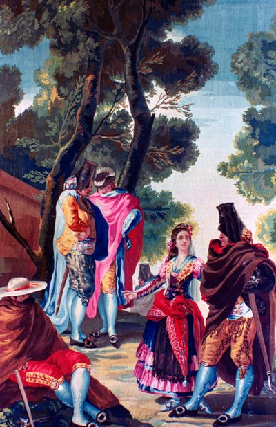 Muži se skrytou tváří, c1760-1820 od Francisco de Goya