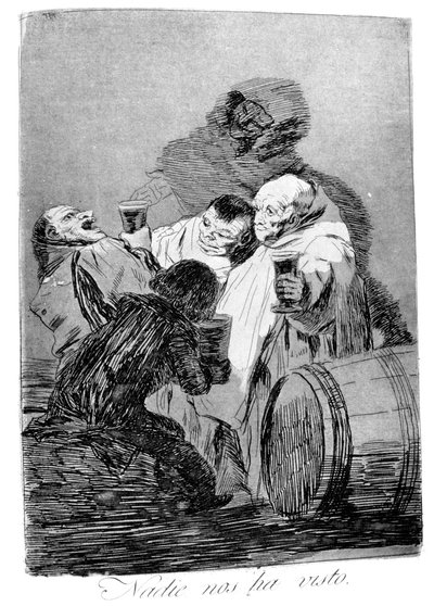 Nikdo nás neviděl, 1799 od Francisco de Goya