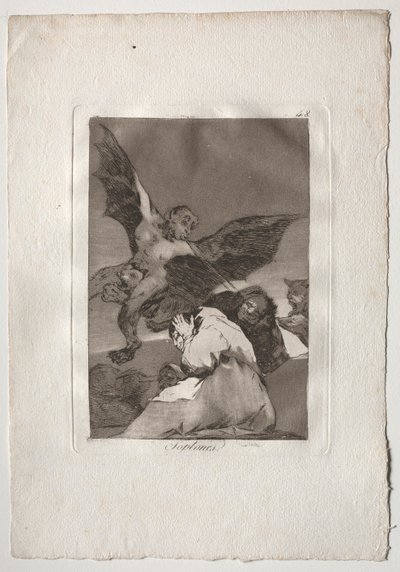 Ochenta Caprichos: Nositelé příběhů-Výbuchy větru, 1793-1798. od Francisco de Goya