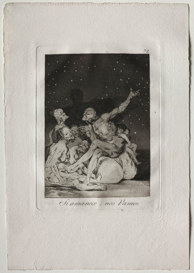 Ochenta Caprichos: Když den přestane, budeme pryč, 1793-1798. od Francisco de Goya