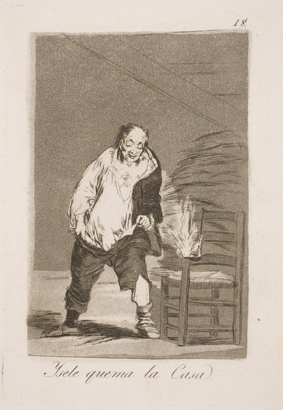 A spálí jeho dům od Francisco de Goya