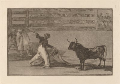 Původ harpun nebo banderil (Origin of the Harpoons nebo Banderillas) od Francisco de Goya